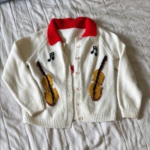 Beautiful Music and Dancers vintage knit Cardigan